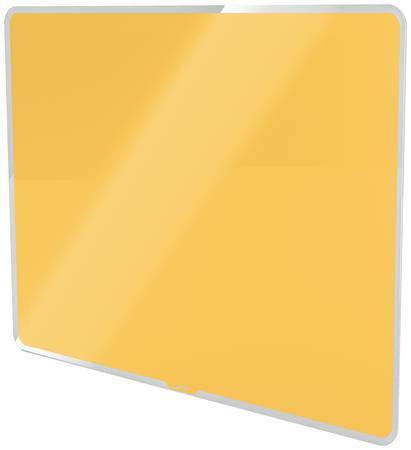 Magnetická sklenená tabuľa, 80x60 cm, LEITZ "Cosy", matná žltá