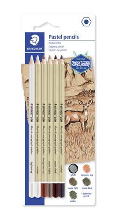 Pastelové ceruzky, sada, šesťhranné, STAEDTLER "Design Journey", 6 rôznych farieb