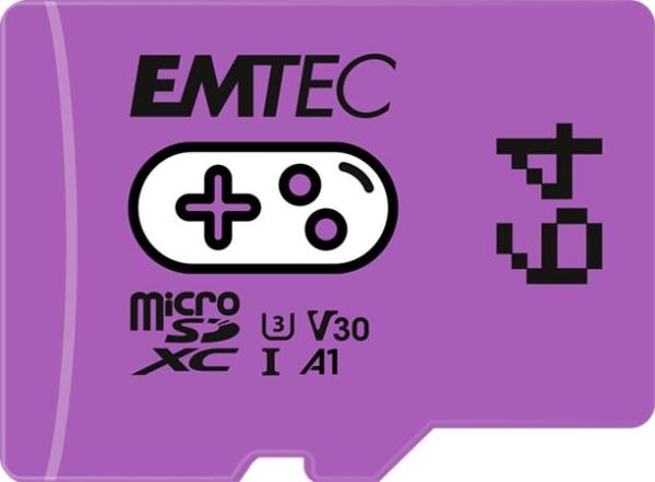 Pamäťová  karta, microSD, 64GB, UHS-I/U3/V30/A1, EMTEC "Gaming"