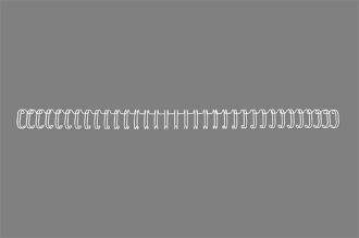 Hrebeň, kovový 6 mm, 55 listov, GBC "WireBind", biely