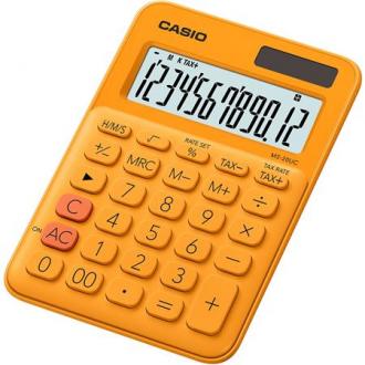 Kalkulačka, stolová, 12 miestny displej, CASIO, "MS 20 UC", oranžová