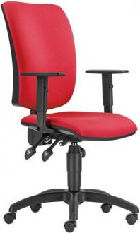 . Kancelárska stolička, textilný poťah, nastaviteľné opierky, čierny podstavec, "CINQUE ASYN