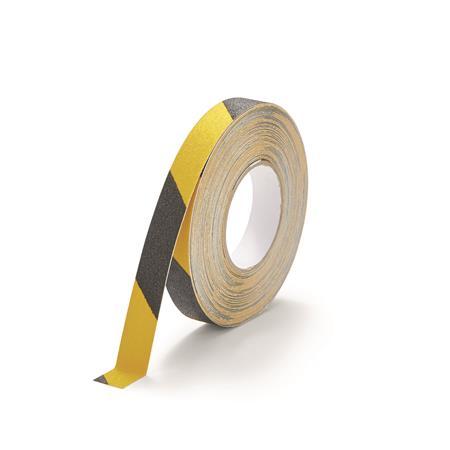 Protišmyková páska, 2,5 cmx15 m, DURABLE "DURALINE®", žltá-čierna