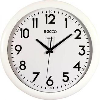 Nástenné hodiny, 39,5 cm, SECCO, biely rám