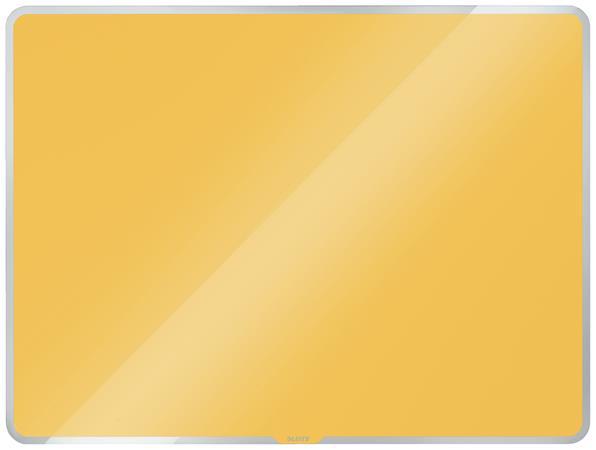 Magnetická sklenená tabuľa, 60x40 cm, LEITZ "Cosy", matná žltá