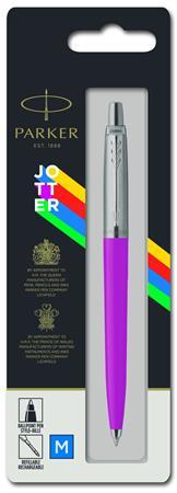 Guľôčkové pero, 0,7 mm, strieborný klip, ružové telo pera, PARKER, "Royal Jotter Originals