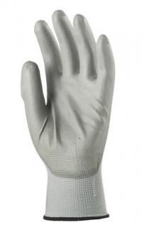 . Montážne rukavice, sivé, na dlani namočené do polyuretánu, veľkosť: 9
