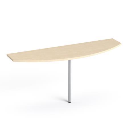 Nadstavec ku stolu, s nohou zo sivého kovu, 50x160cm, MAYAH  "Freedom SV-50", javorová