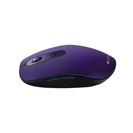 Myš, bezdrôtová, BT, optická, USB, CANYON "MW-9", fialová