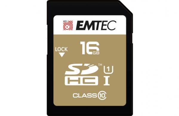 Pamäťová karta, SDHC, 16GB, UHS-I/U1, 85/20 MB/s, EMTEC "Elite Gold"