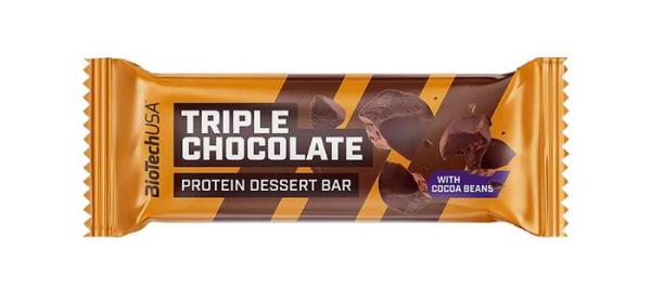 Proteínová tyčinka, bezlepková, 50g, BIOTECH USA "Protein Dessert Bar", Triple Chocolate 1