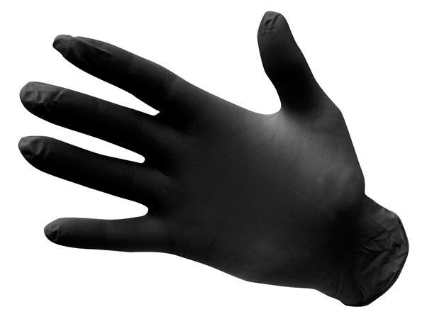 . Ochranné rukavice, jednorazové, nitril, veľkosť: XL, nepudrované, čierne
