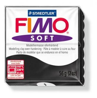 Modelovacia hmota, 56 g, FIMO "Soft", čierna