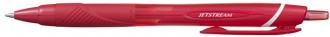 Guľôčkové pero, 0,35 mm, tlačidlový systém ovládania, UNI "SXN-150C Jetstream", červené