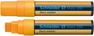 Kriedový popisovač, 5-15 mm, SCHNEIDER "Maxx 260", oranžový