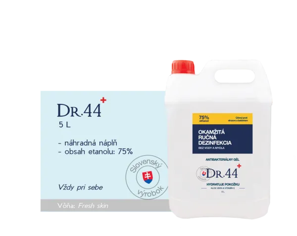 Automatický dávkovač gélovej dezinfekcie, 1.000ml + 5l gélovej dezinfekcie Dr.44+
