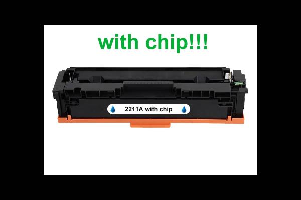 Kompatibilný toner pre HP 207A/W2211A-Plne funkčný čip! Cyan 1250 strán