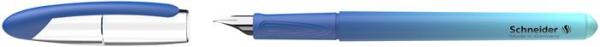 Plniace pero, 0,5 mm, SCHNEIDER "Voyage", karibská modrá