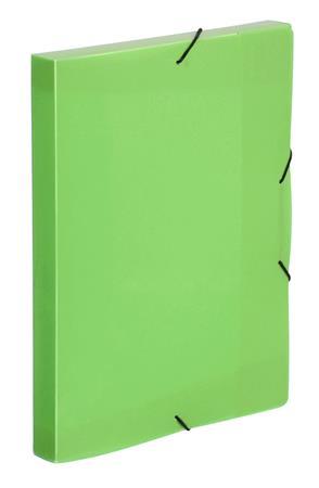 Doska s gumičkou, 30 mm, PP, A4, VIQUEL "Coolbox", priehľadná zelená