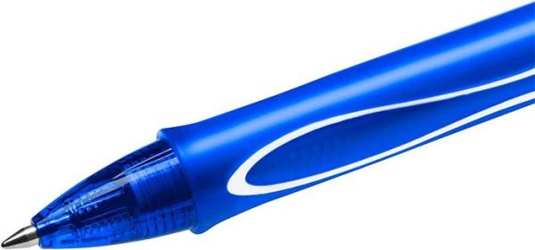 Gélové pero, 0,3 mm, stláčací mechanizmus, BIC "Gel-ocity Quick Dry", modré
