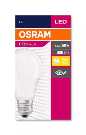 LED žiarovka, E27, guľa, A60, 8,5W, 806lm, 2700K (MF), OSRAM "Value" 1