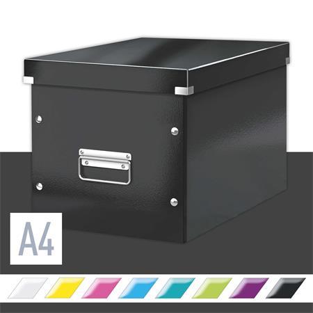 Odkladací box, veľkosť L, LEITZ "Click&Store", čierna
