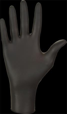 . Ochranné rukavice, jednorazové, nitril, veľkosť S, 100 ks, nepudrované, čierna