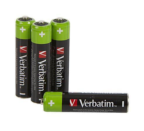 Nabíjateľná batéria, AAA mikro, 4x950 mAh, VERBATIM 3