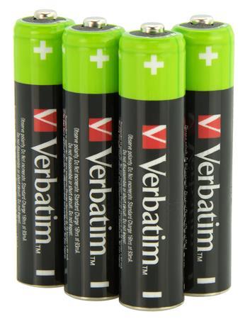 Nabíjateľná batéria, AAA mikro, 4x950 mAh, VERBATIM 2