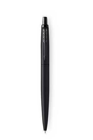 Guľôčkové pero, 0,7 mm, stláčací mechanizmus, čierny klip, matné čierne telo, PARKER, "Roy