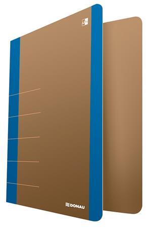Krúžkový šanón, 2 krúžky D, 50 mm, A4, kartón, DONAU "Life", neónová modrá