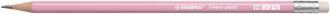 Grafitová ceruzka s gumou, HB, šesťhranná, STABILO "Swano Pastel", ružová
