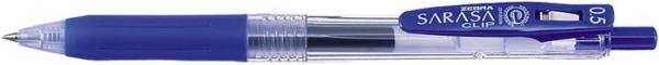 Gélové pero, 0,33 mm, stláčací mechanizmus, ZEBRA "Sarasa Clip", modrá