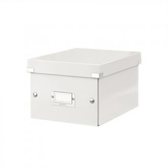 Odkladací box, A5, lesklý povrch, LEITZ "Click&Store", biely