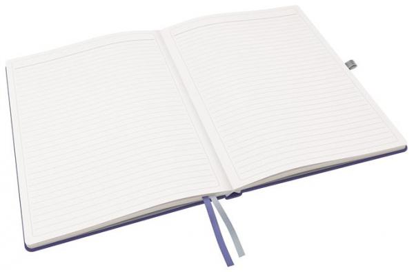 Zápisník, A4, linajkový, 80 listov, tvrdá obálka, LEITZ "Style", titánovo modrá