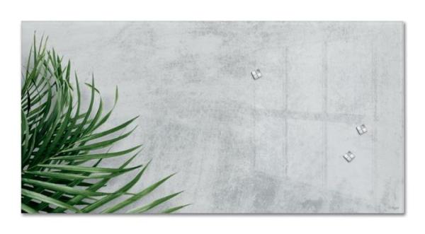 Magnetická sklenená tabuľa, 91x46x1,5 cm, SIGEL "Artverum® ", rastlinný vzor