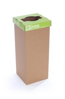 Odpadkový kôš na triedenie odpadkov, recyklovaný, 60 l, RECOBIN "Office", zelená