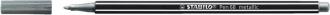 Popisovač, 1,4 mm, STABILO "Pen 68 metallic", strieborná