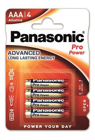Batéria, AAA mikrotužková, 4 ks, PANASONIC "Pro power"