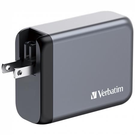 VERBATIM Sieťová nabíjačka, 2xUSB-C PD (100W), USB-C PD (65W), USB-A QC 3.0, EU/UK/US, GaN, VERBATI