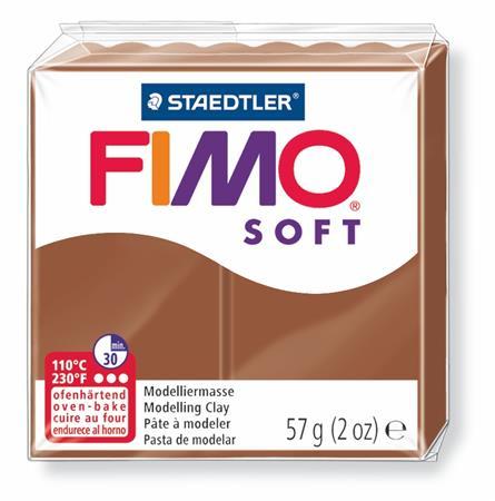 Modelovacia hmota, 57 g, polymérová, FIMO "Soft", karamelová