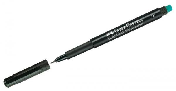 Permanentný popisovač, OHP, 0,4 mm, FABER-CASTELL "Multimark 1523", čierna