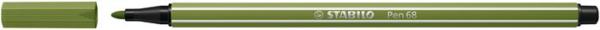 Popisovač, 1 mm, STABILO "Pen 68", machovo zelený