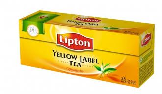 Čierny čaj, 25x2 g, LIPTON Yellow label