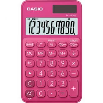 Kalkulačka, stolová, 10 miestny displej, CASIO "SL 310", ružová