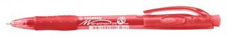 Guličkové pero, 0,4 mm, tlačidlový systém ovládania, STABILO "Marathon", červené