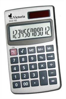 Kalkulačka, vrecková, 12 miestny displej, VICTORIA "GVZ-152"