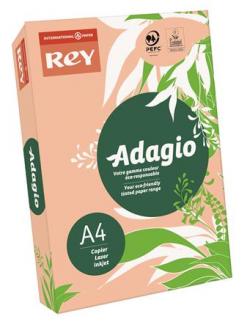 Kopírovací papier, farebný, A4, 80 g, REY "Adagio", intenzívna broskyňa