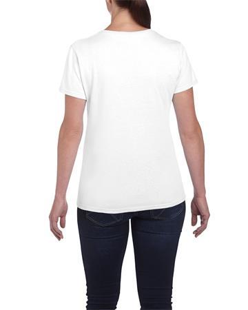 . Tričko, dámske, tvarované, 100% bavlna, veľkosť XL "Gildan", biele