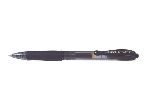 Gélové pero, 0,32 mm, stláčací mechanizmus, PILOT "G-2", atramentovo modré